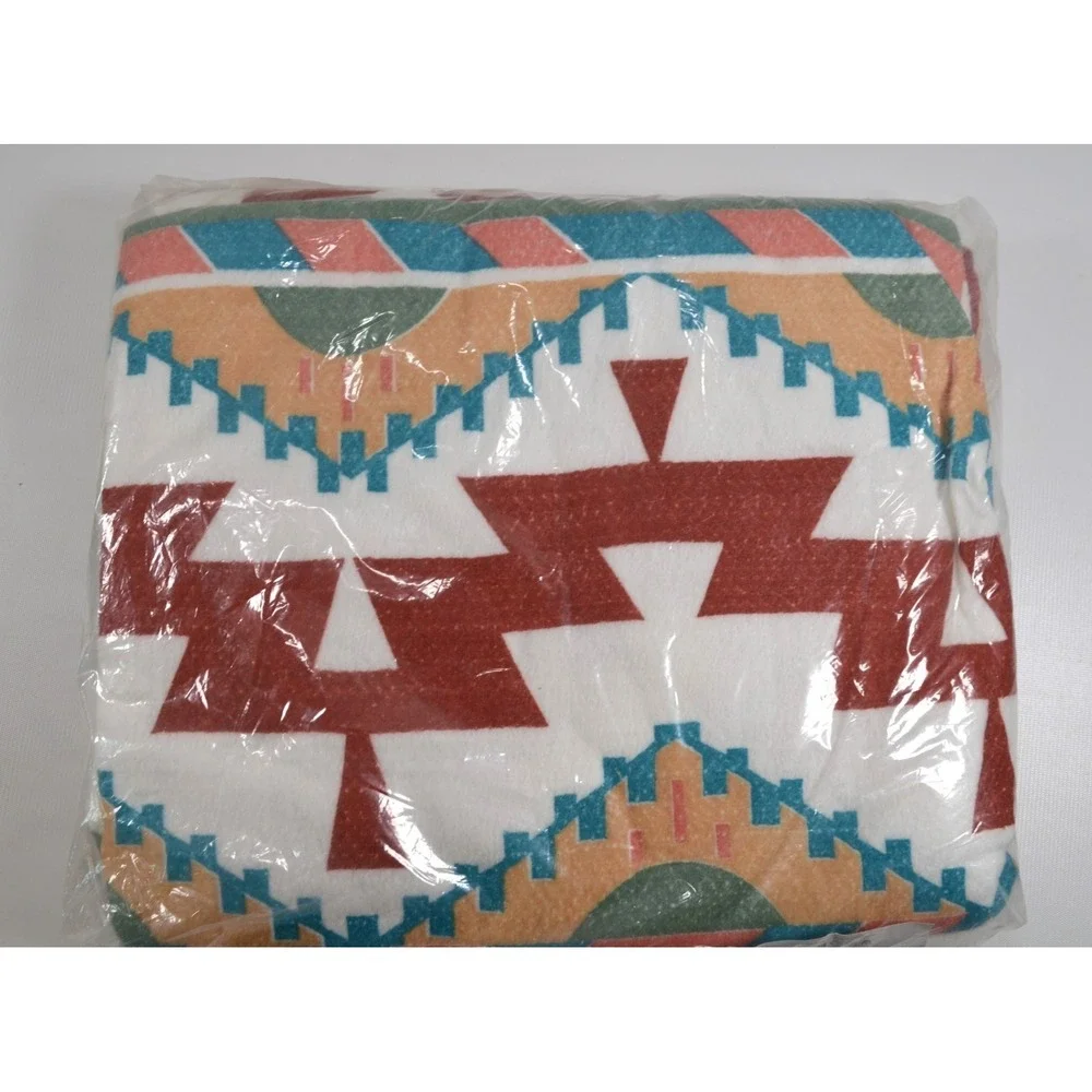 Vtg NOS Beacon‎ Blanket Navajo Style 72 x90 Twin/Full Acrylic Polyester Aztec